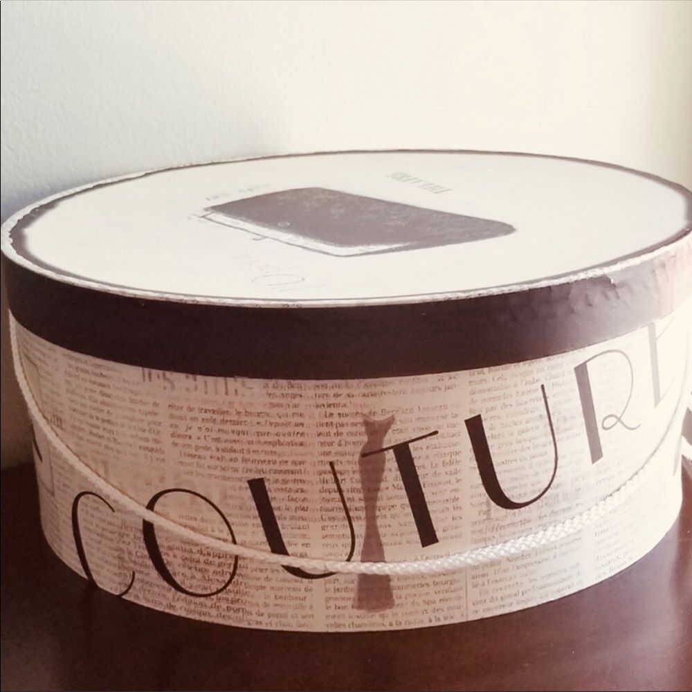 Paris Decor Hat Box Home Decor Fashion Box Decor Storage Box 3 day Sale